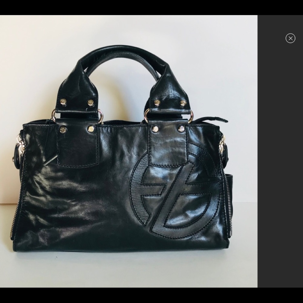 Francesco Biasia Italian leather bag. Beautiful satchel in polished leather.